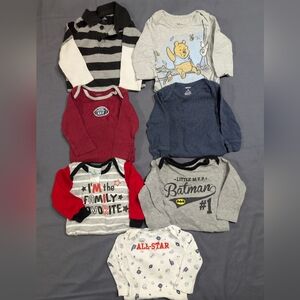 Boys‎ Bodysuits Onesies Long Sleeve  Size 6 Months Various Brands